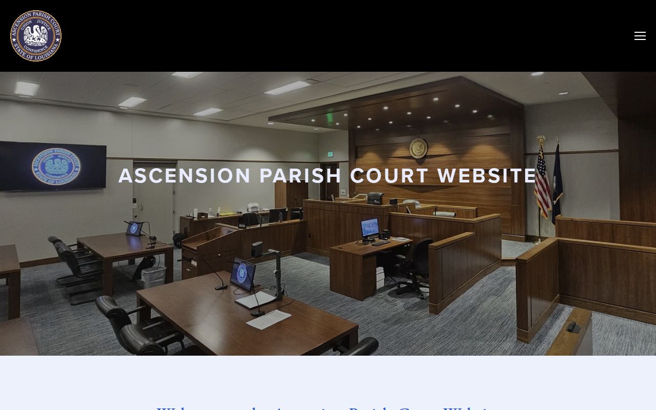 Ascension Parish Warrant Records: Ascension Parish Court jurisdiction page