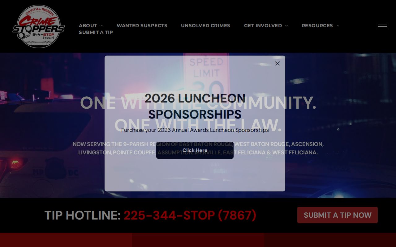 Ascension Parish Warrant Records: Capital Region Crime Stoppers anonymous tip program